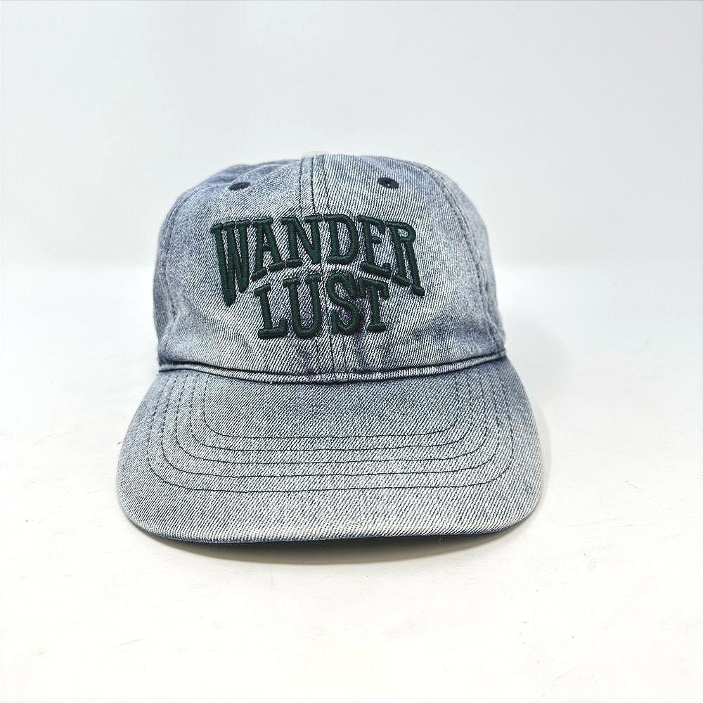 Wander Lust Jean‎ Embroidered Adjustable Hat Blue 8"